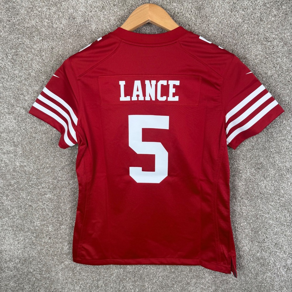 Nike San Francisco 49ers Trey Lance 5 Jersey Womens Medium Red 67NW-SAGH NEW - Picture 3 of 8